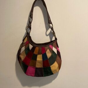 Retro Hobo Color Patch Bag